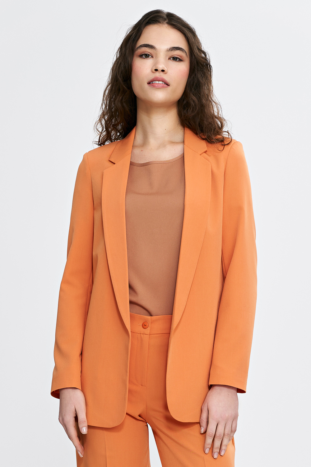 Klasyczna marynarka Z77 Orange - Nife210079 - Pomarańczowy - obrazek 2