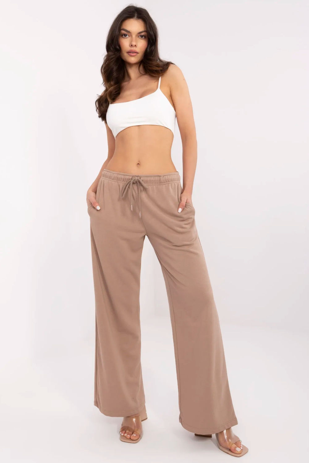 Spodnie Dresowe Model RV-DR-A590.08 Dark Beige - Relevance210621 - Beżowy