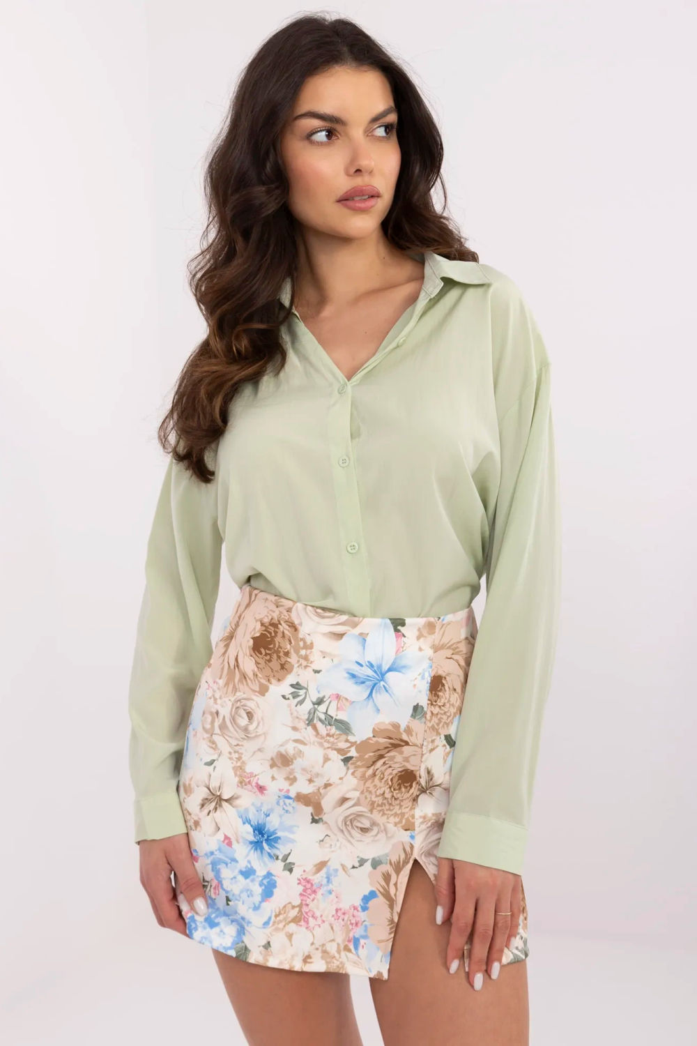 Koszula Damska Model NM-KS-Y0826.69 Pistacja - NM210851 - Zielony