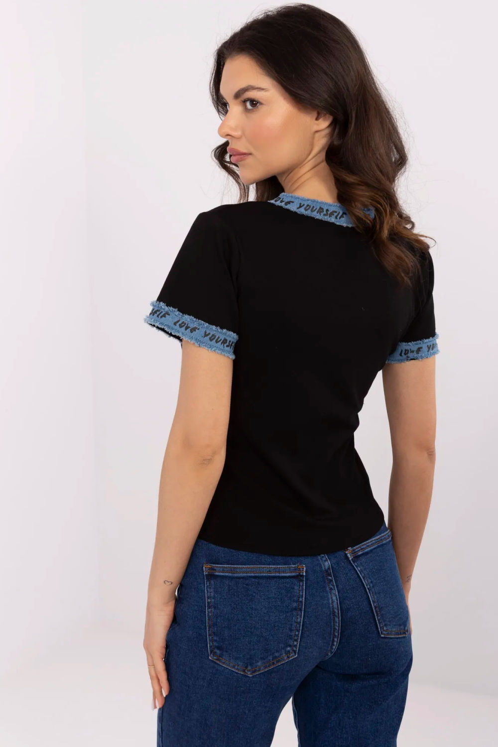 Tshirt Damski Model NM-TS-V8295.35 Black - NM210880 - Czarny - obrazek 3