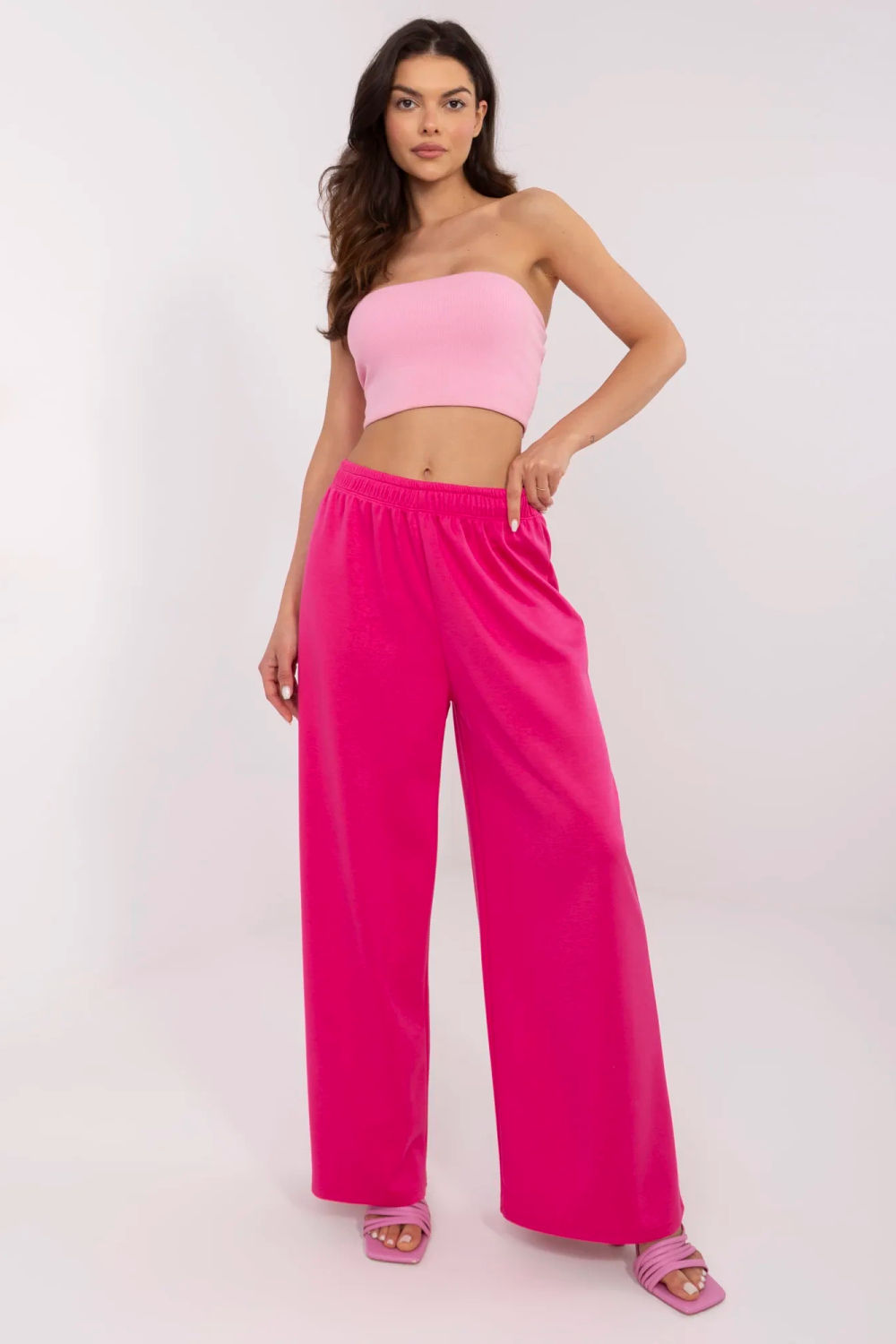 Spodnie Dresowe Model DHJ-SP-19617.62P Fuksja - Italy Moda210951 - Różowy