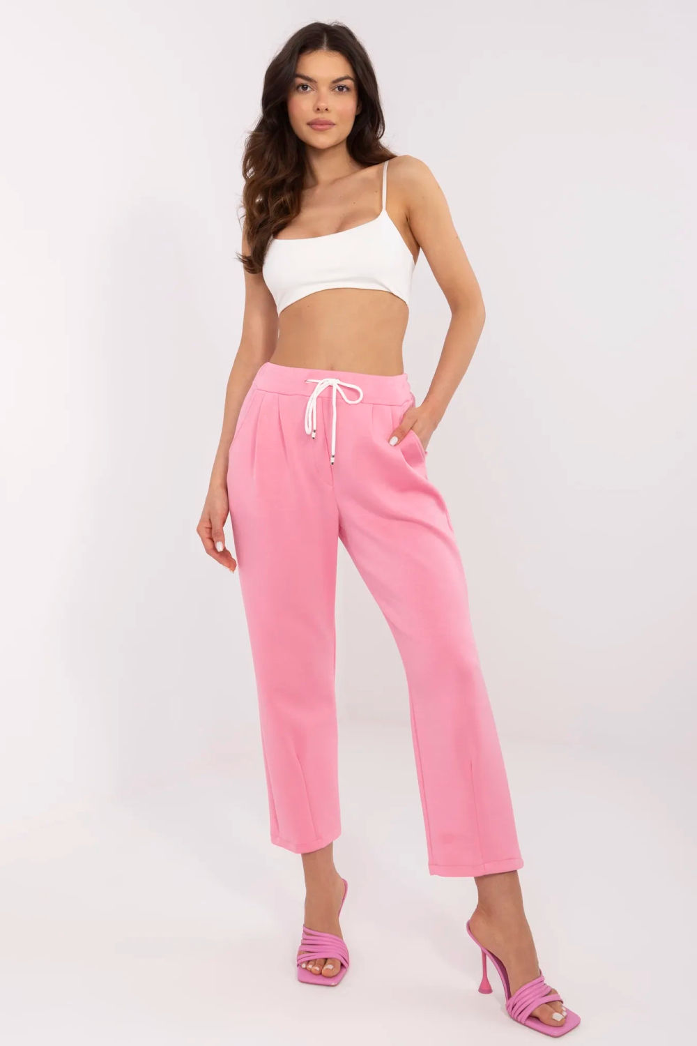 Spodnie Dresowe Model DHJ-SP-20523.66P Pink - Italy Moda210957 - Różowy