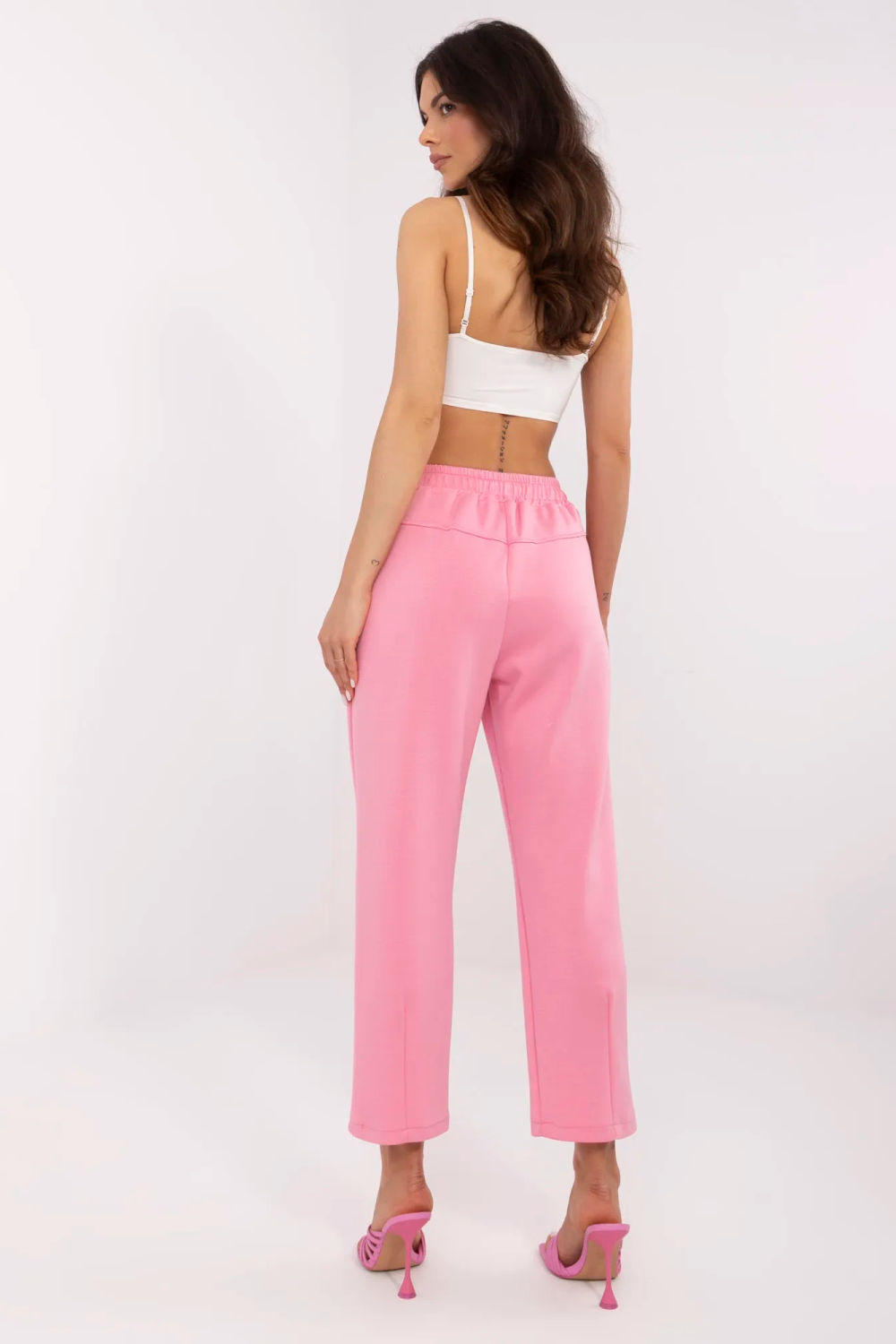 Spodnie Dresowe Model DHJ-SP-20523.66P Pink - Italy Moda210957 - Różowy - obrazek 3