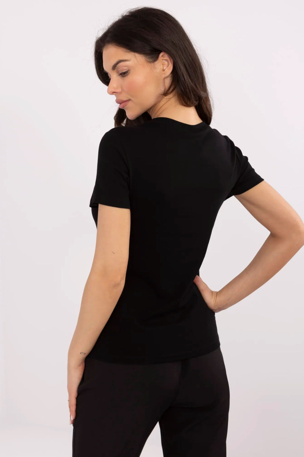 Tshirt Damski Model NM-TS-JX-09328.65P Black/Pink - NM211172 - Czarny - obrazek 3