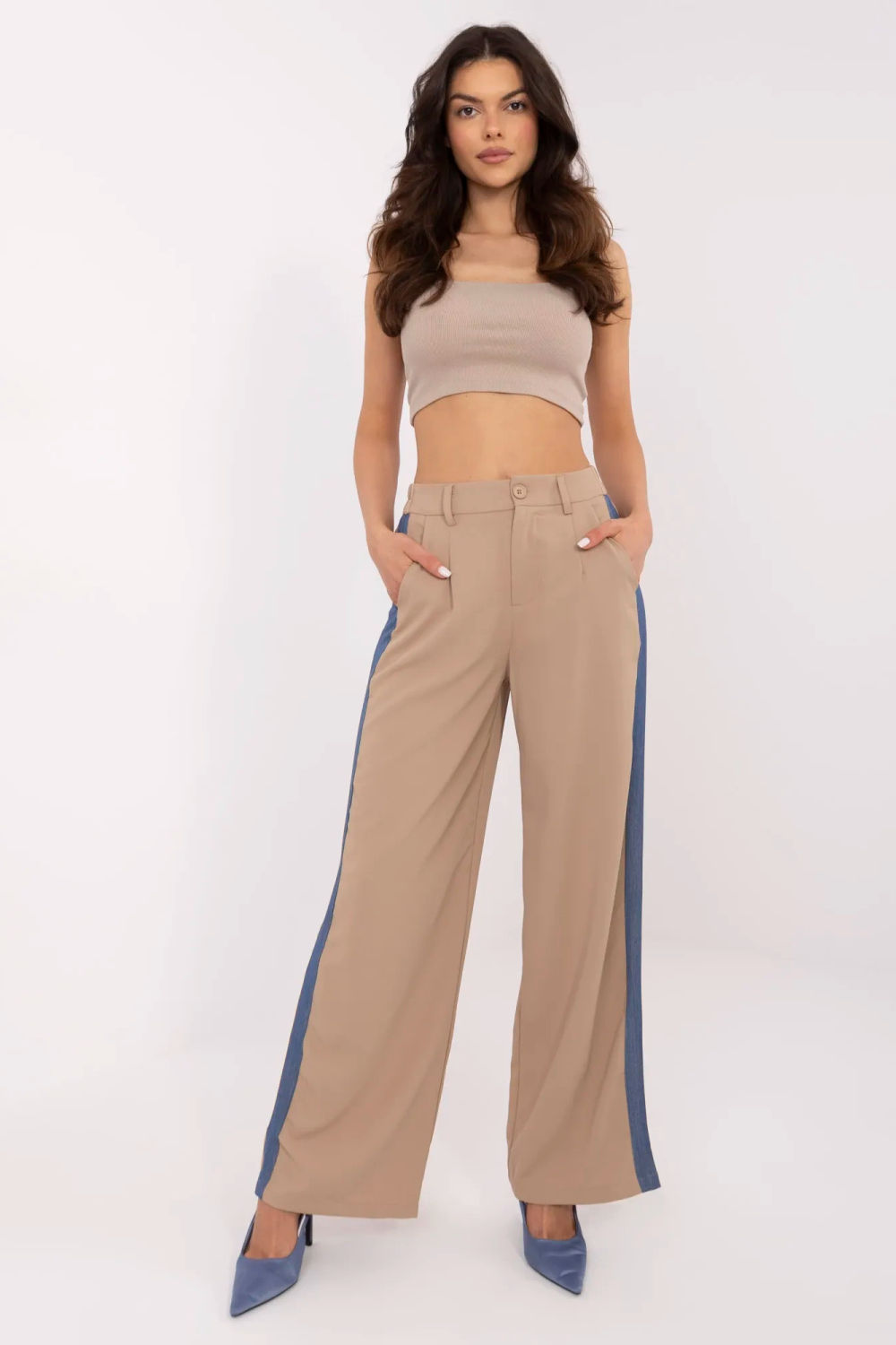 Spodnie Damskie Model NM-SP-Y0830.64P Camel - NM211180 - Brązowy