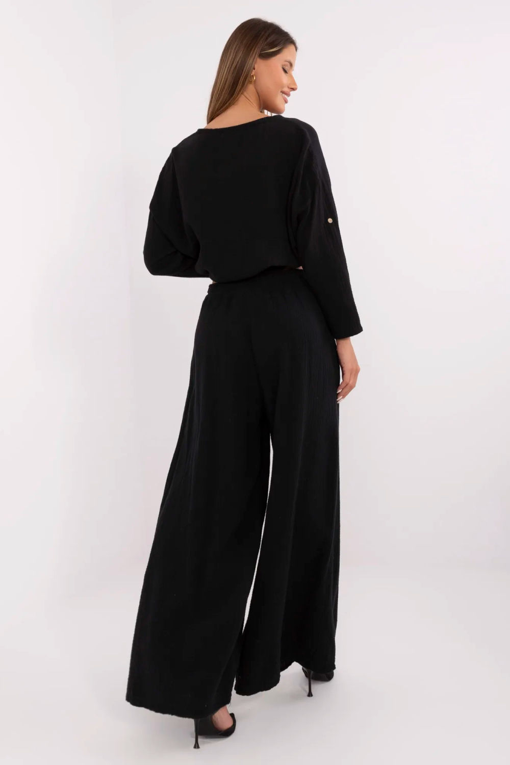 Spodnie Damskie Model MI-SP-2563.84 Black - Italy Moda211274 - Czarny - obrazek 3