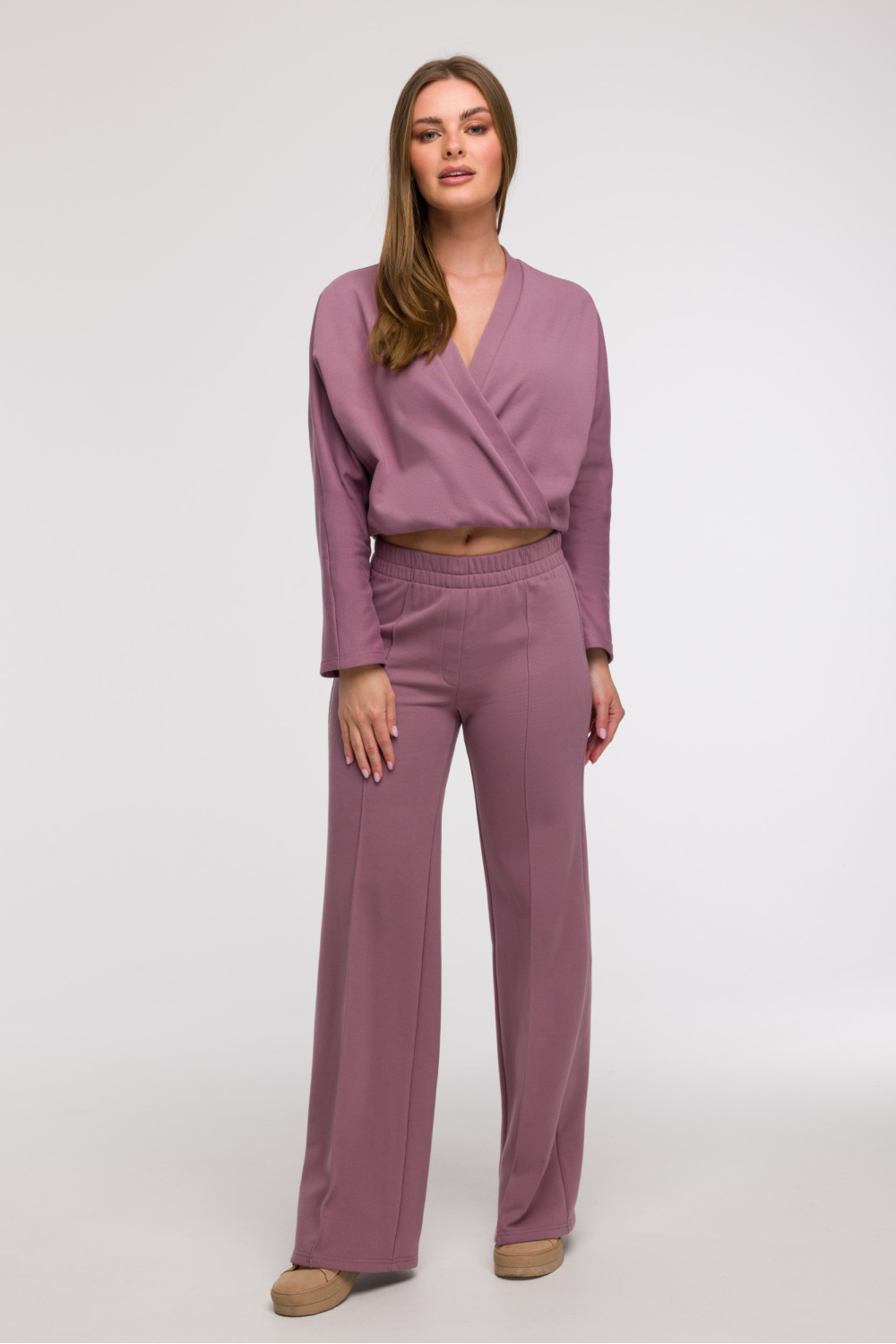 Spodnie Dresowe Model B296 Wrzos - BeWear211507 - Fioletowy