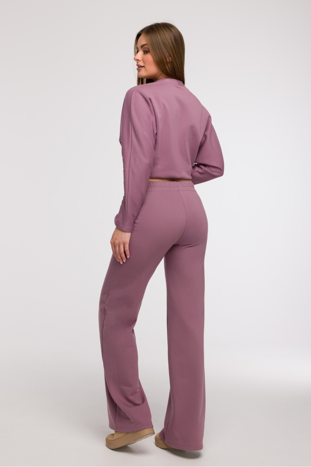 Spodnie Dresowe Model B296 Wrzos - BeWear211507 - Fioletowy - obrazek 2