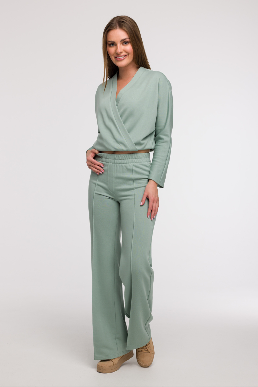 Spodnie Dresowe Model B296 Mint - BeWear211510 - Zielony