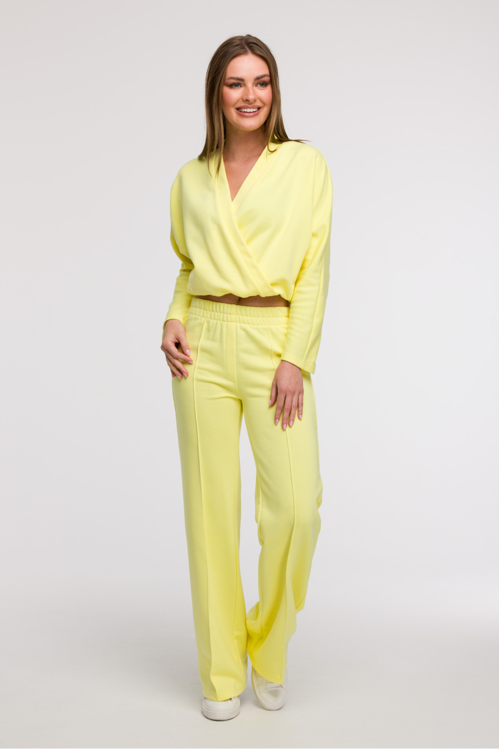 Spodnie Dresowe Model B296 Cytryna - BeWear211512 - Żółty