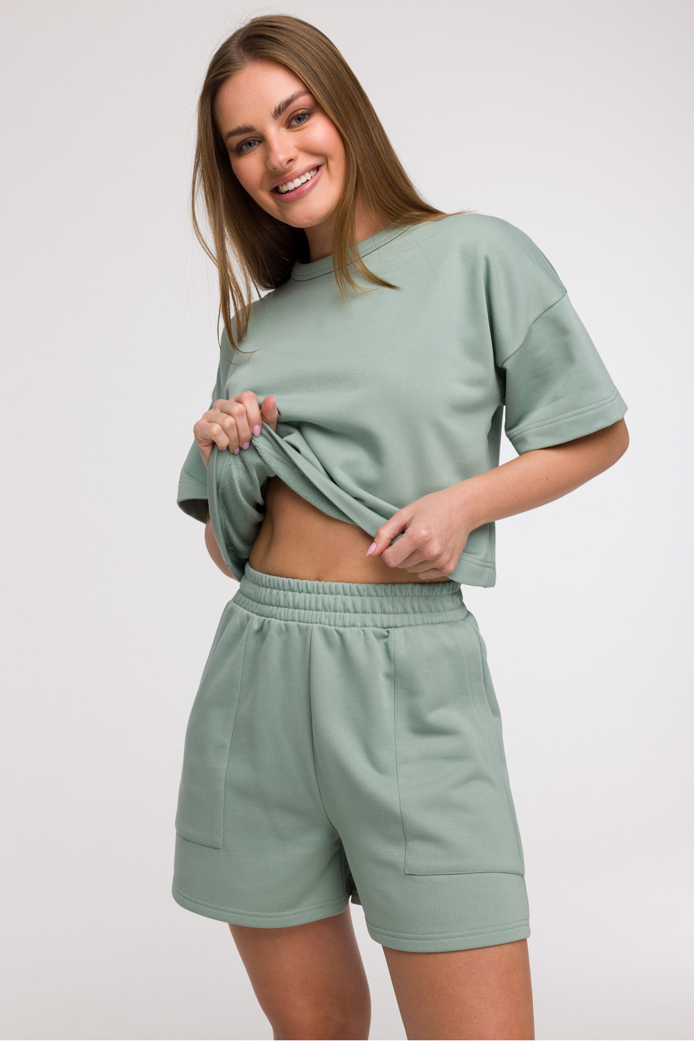 Szorty Damskie Model B295 Mint - BeWear211515 - Zielony