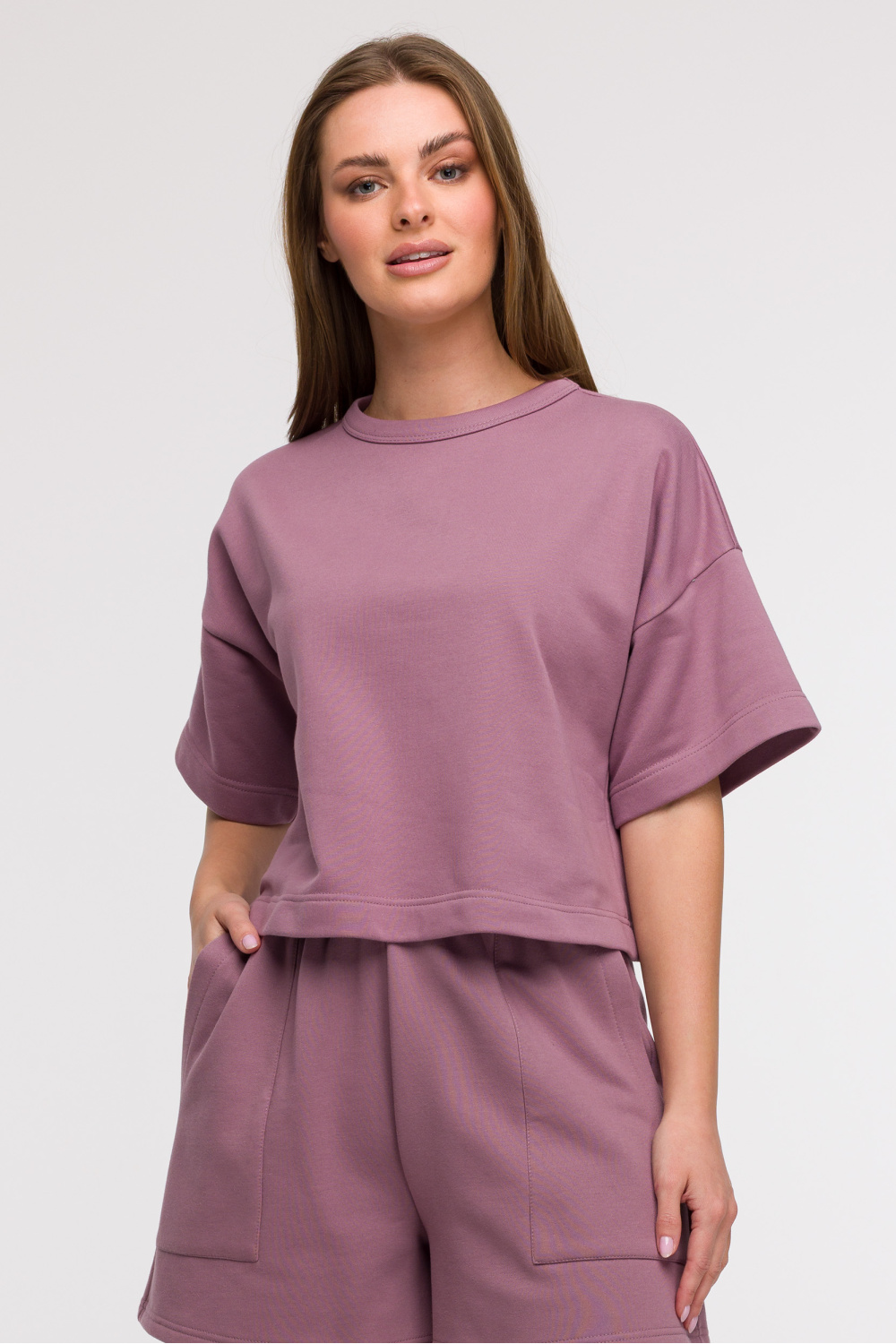 Bluza Damska Model B294 Wrzos - BeWear211519 - Fioletowy