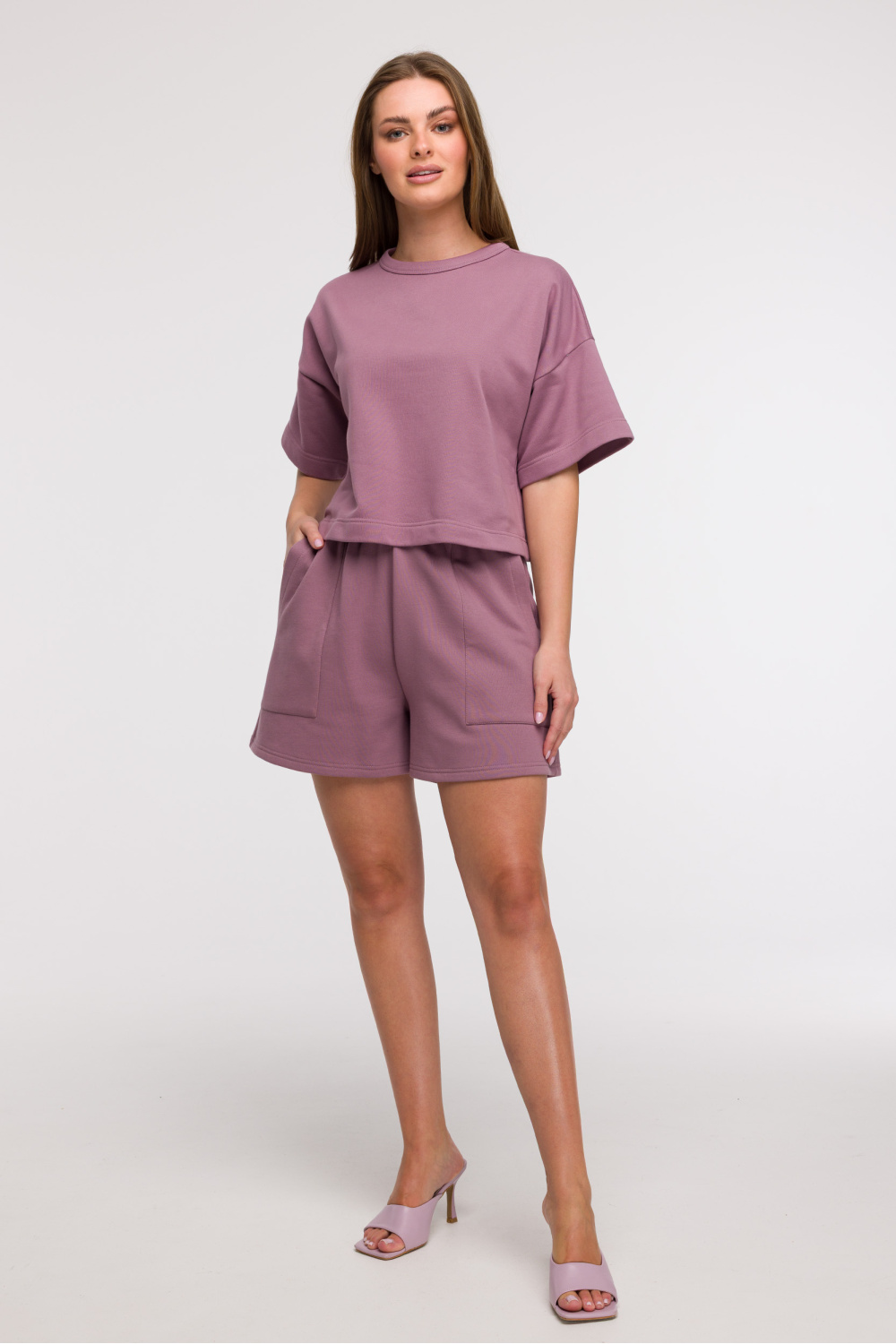 Bluza Damska Model B294 Wrzos - BeWear211519 - Fioletowy - obrazek 2