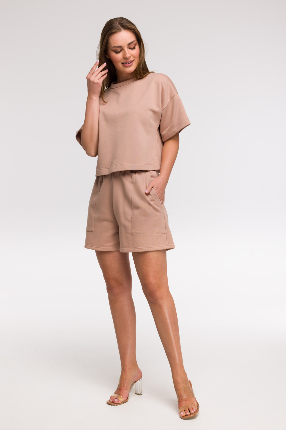 Bluza Damska Model B294 Mocca - BeWear211521 - Beżowy - obrazek 2
