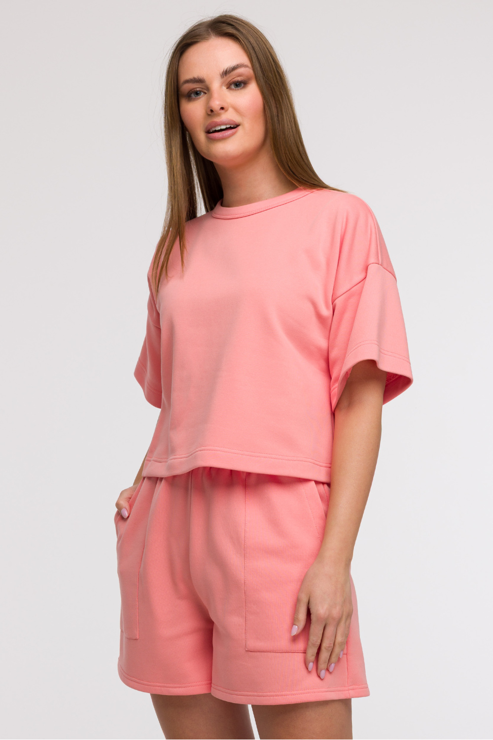 Bluza Damska Model B294 Coral - BeWear211523 - Różowy