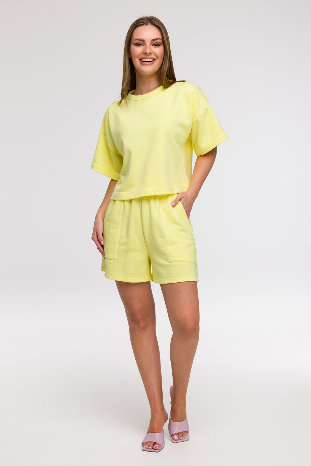 Bluza Damska Model B294 Cytryna - BeWear211524 - Żółty - obrazek 2