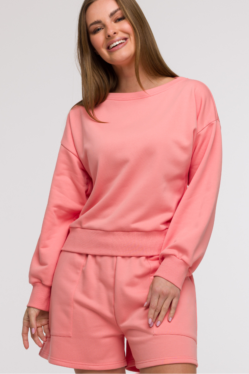 Bluza Damska Model B293 Coral - BeWear211528 - Różowy