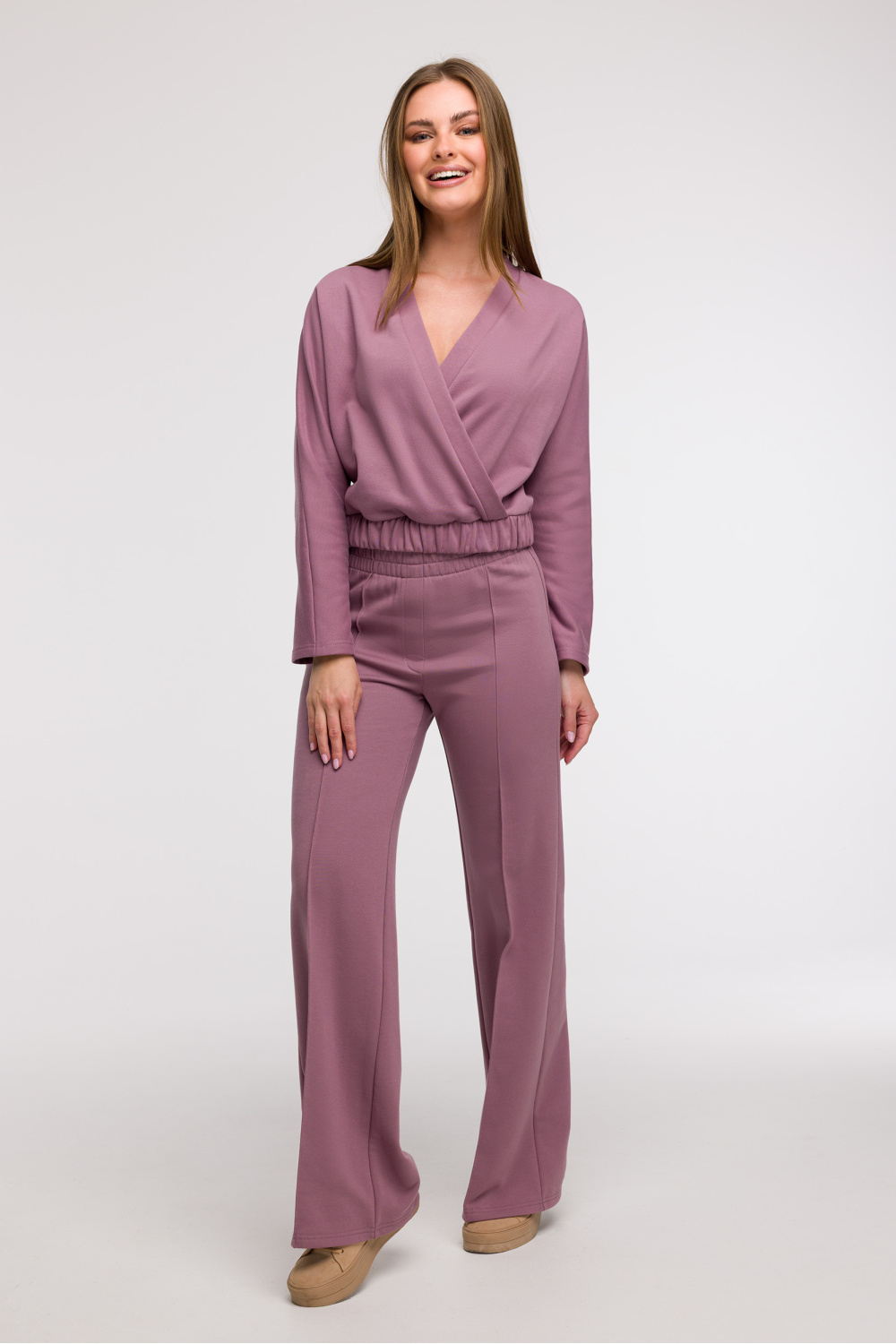 Bluza Damska Model B292 Wrzos - BeWear211530 - Fioletowy - obrazek 2
