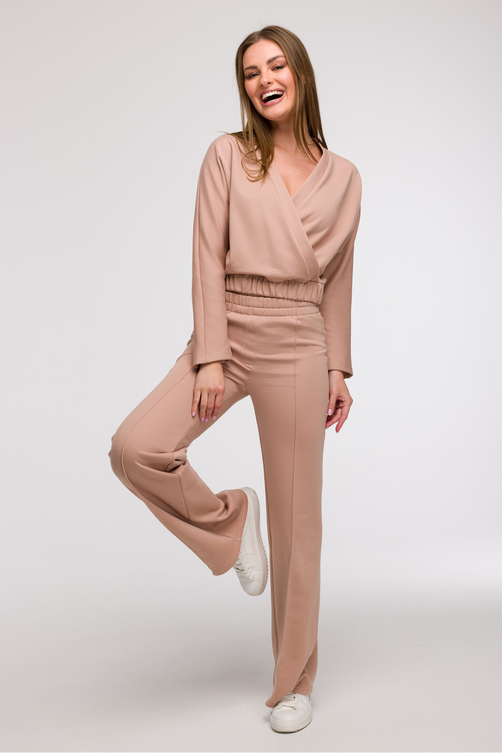 Bluza Damska Model B292 Mocca - BeWear211532 - Beżowy - obrazek 2