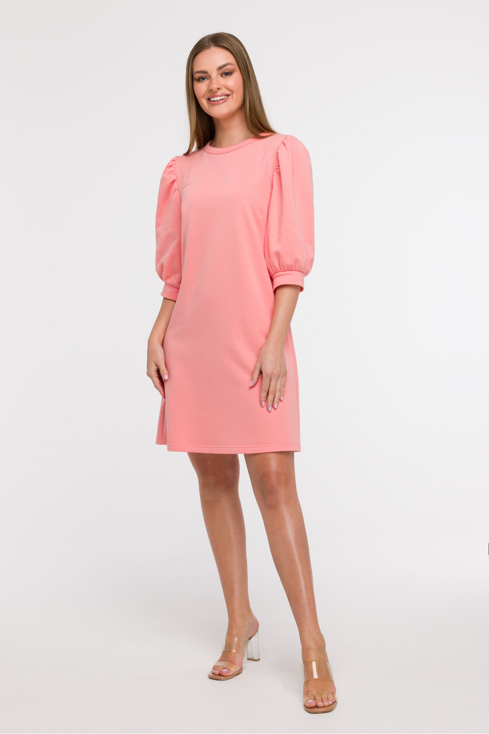 Sukienka Model B291 Coral - BeWear211539 - Różowy - obrazek 2
