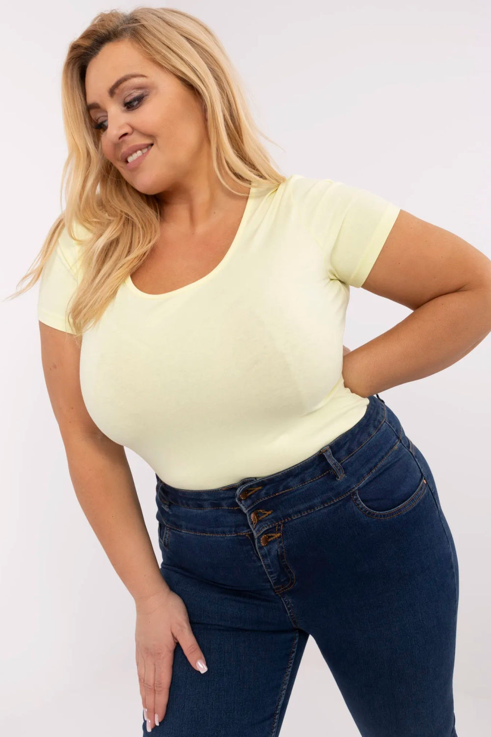 Tshirt Damski Model RV-TS-A556.03 Light Yellow - Relevance211766 - Żółty