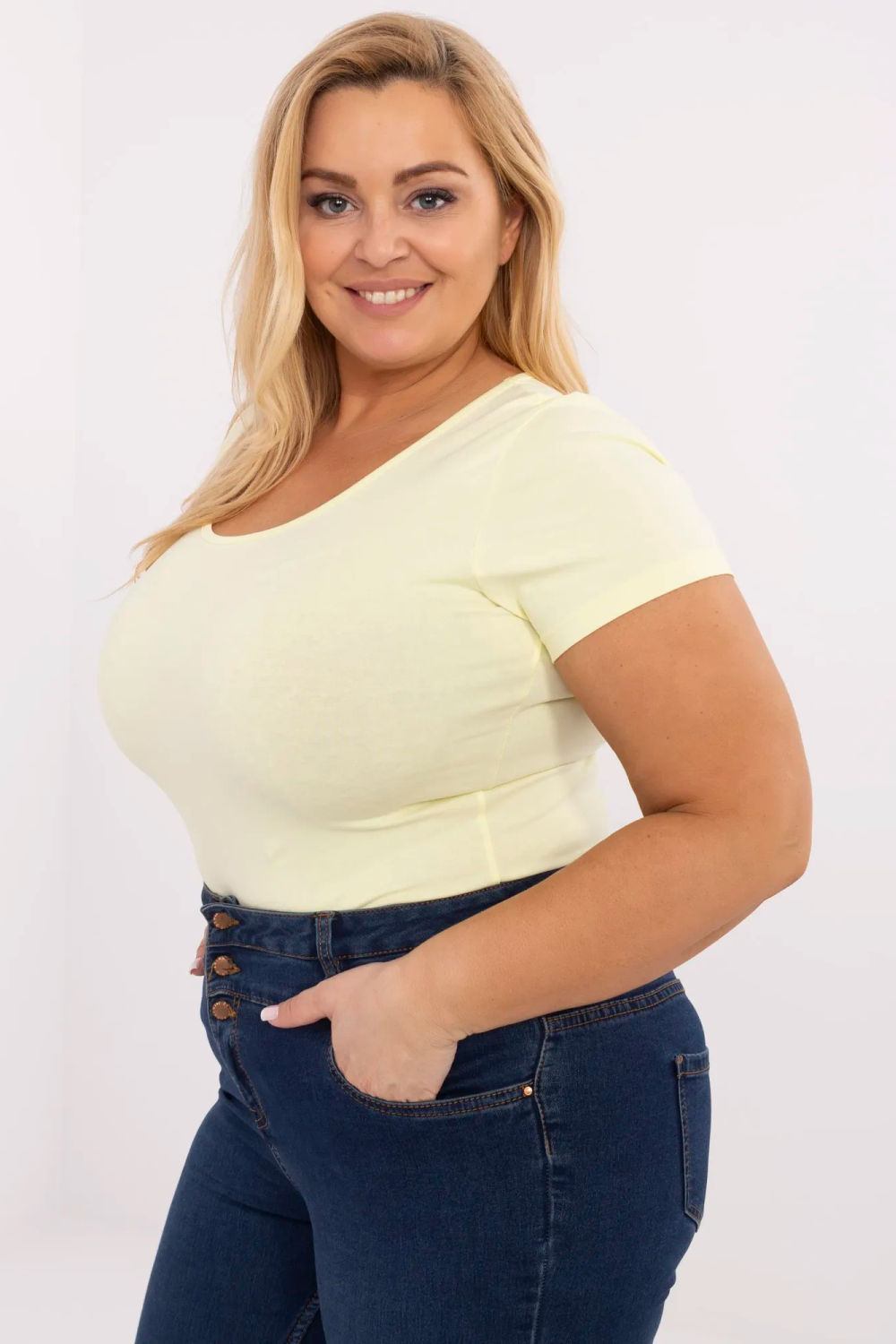 Tshirt Damski Model RV-TS-A556.03 Light Yellow - Relevance211766 - Żółty - obrazek 2