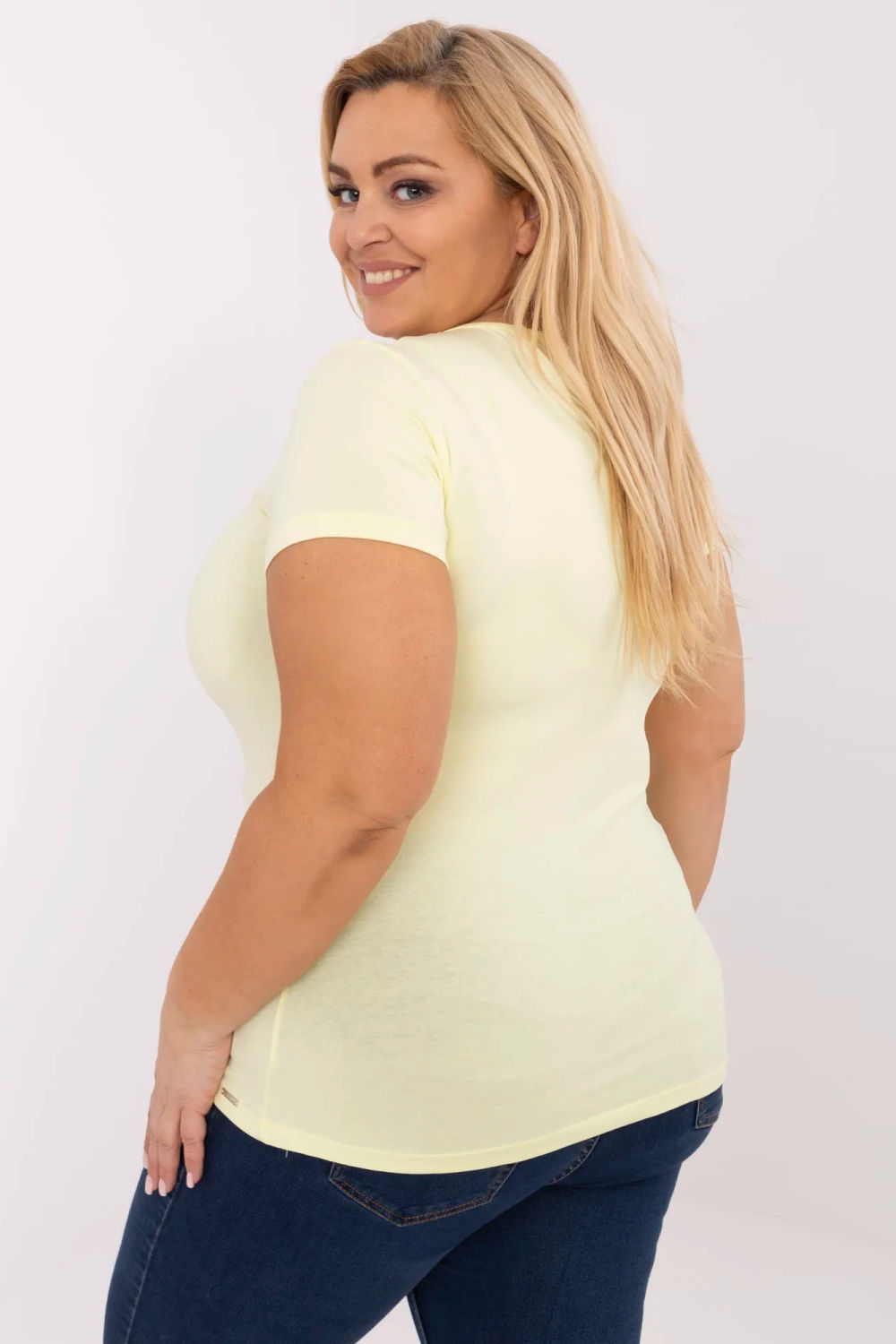 Tshirt Damski Model RV-TS-A556.03 Light Yellow - Relevance211766 - Żółty - obrazek 3