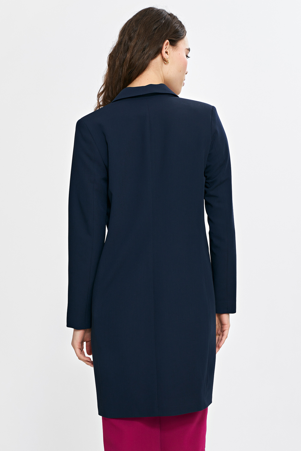 Marynarka płaszczyk Z81 Navy - Nife211810 - Granatowy - obrazek 3