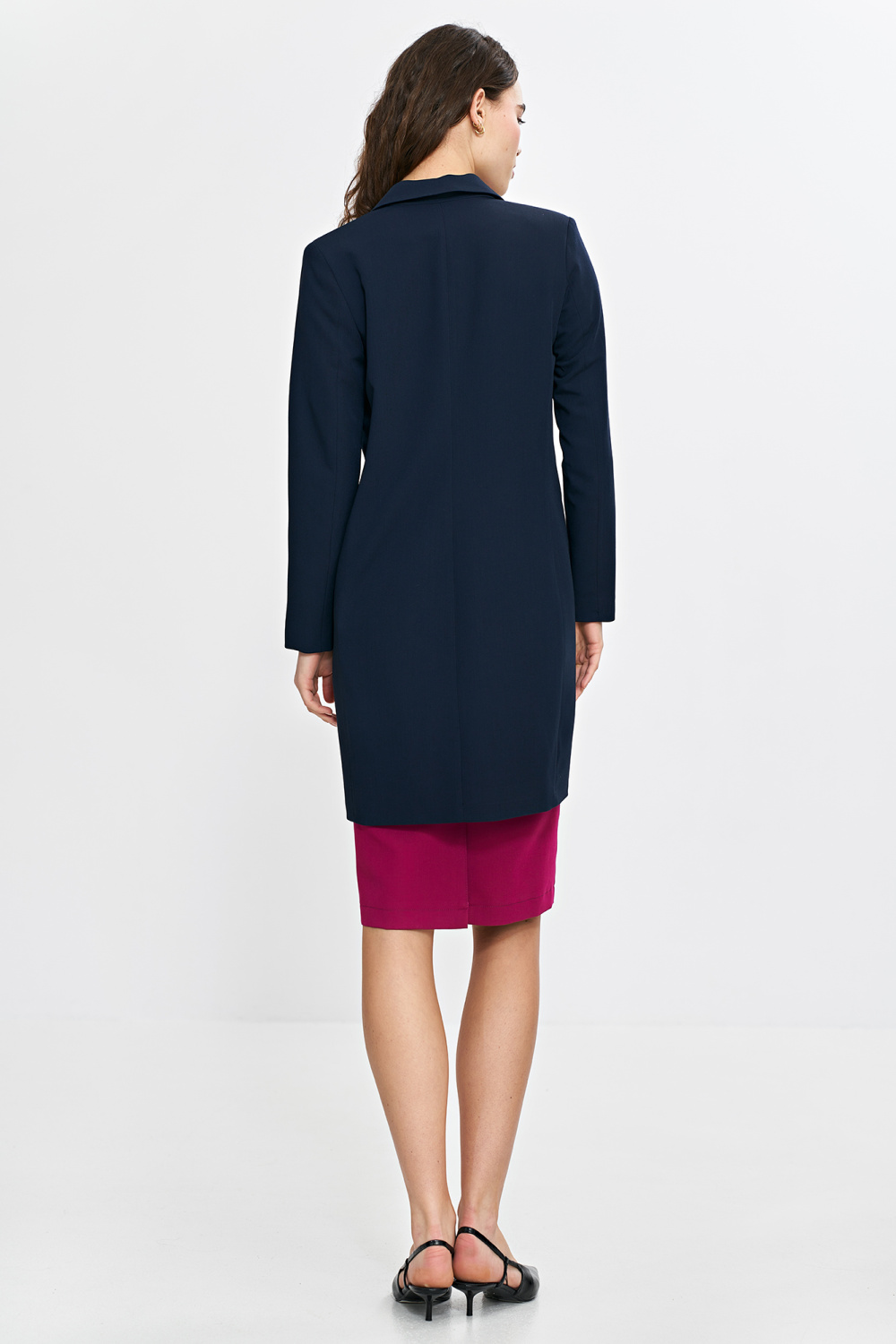 Marynarka płaszczyk Z81 Navy - Nife211810 - Granatowy - obrazek 4