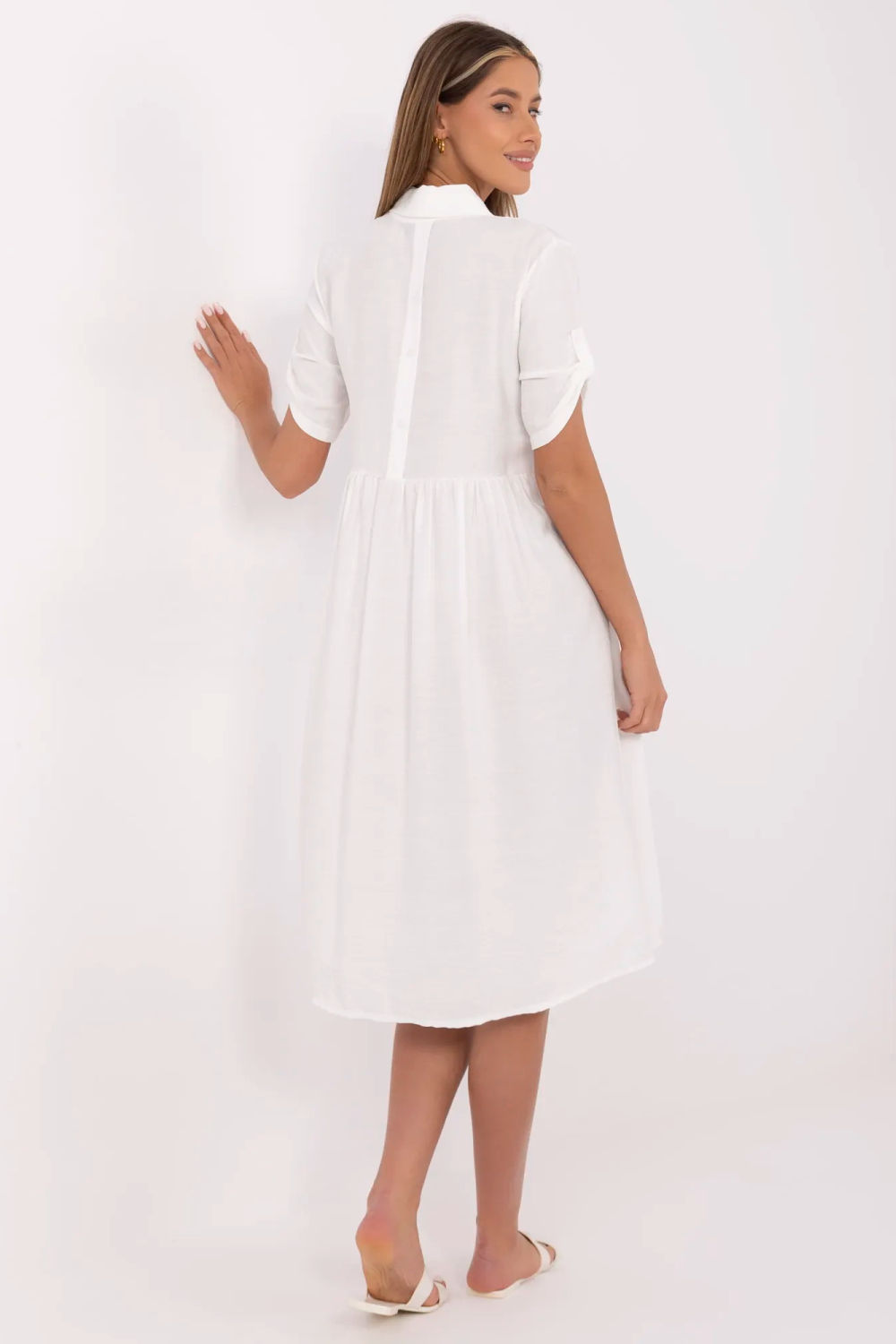 Sukienka Model MI-SK-A2275.09 Ecru - Italy Moda212023 - Beżowy - obrazek 3