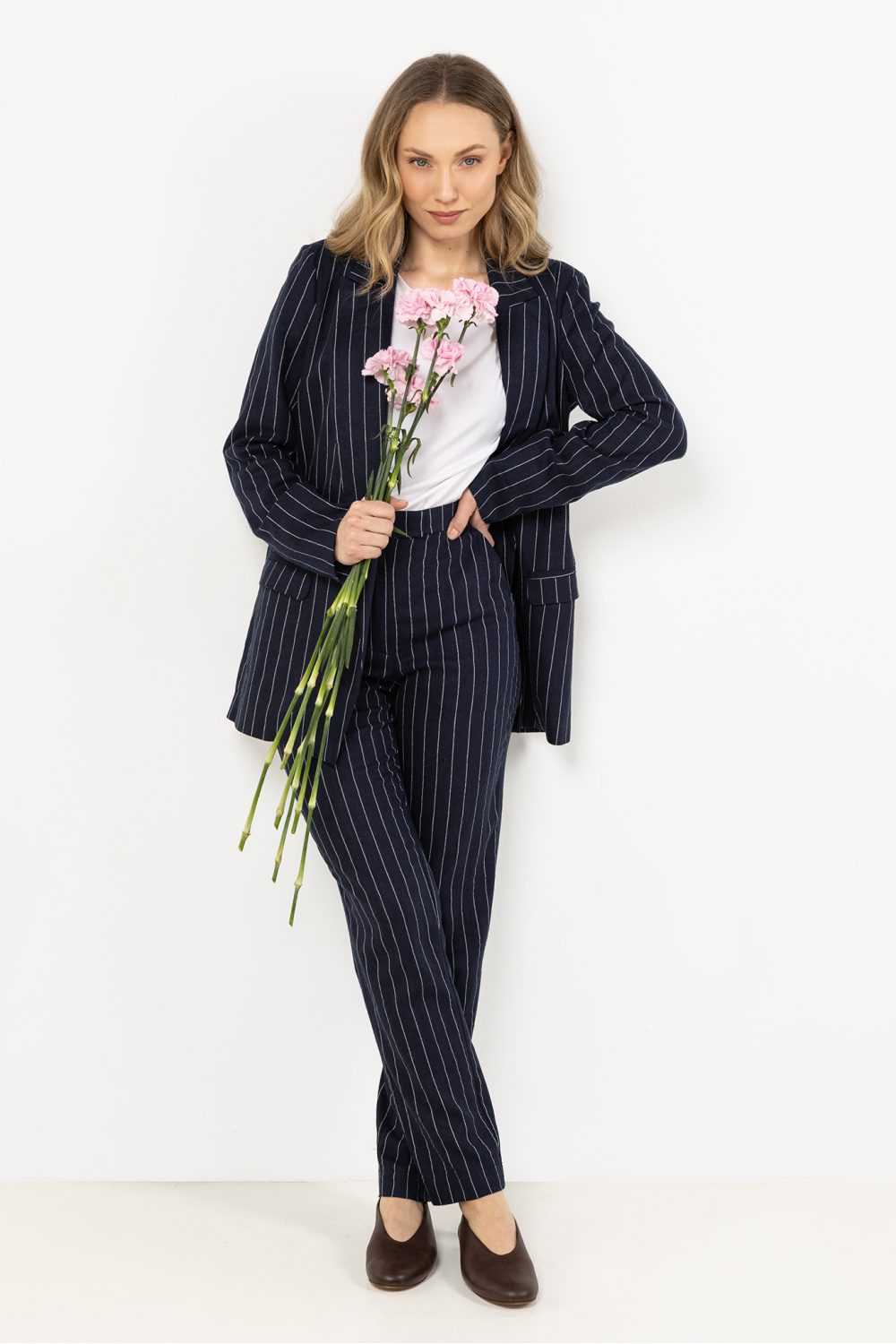 Spodnie Damskie Model A726 Navy - awama212184 - Granatowy
