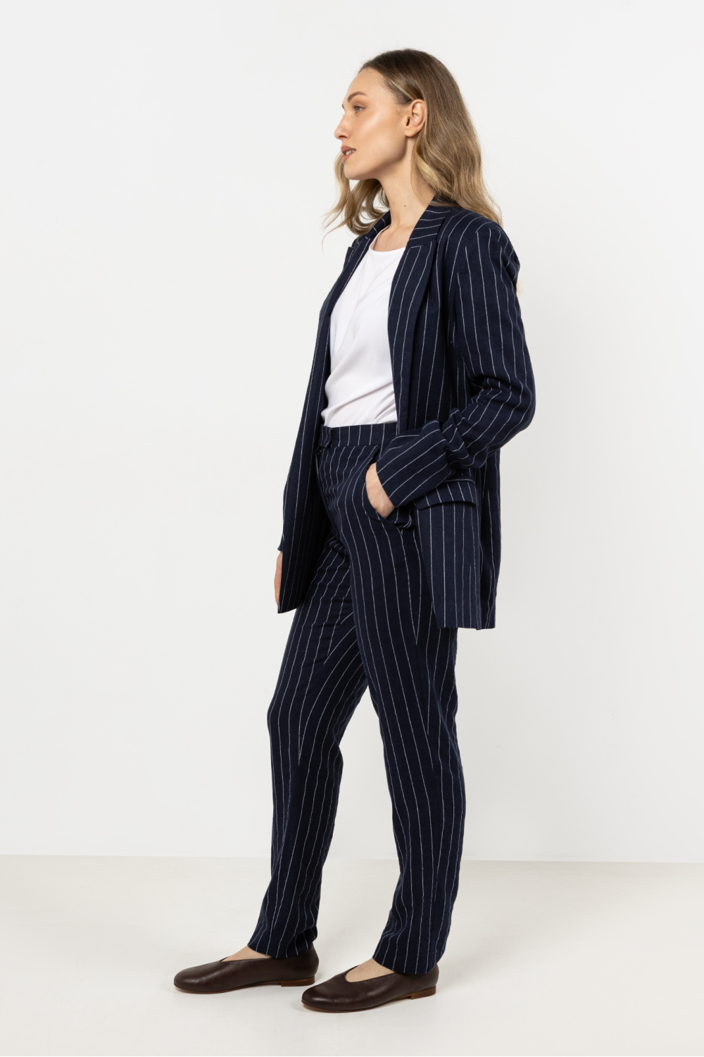 Spodnie Damskie Model A726 Navy - awama212184 - Granatowy - obrazek 2