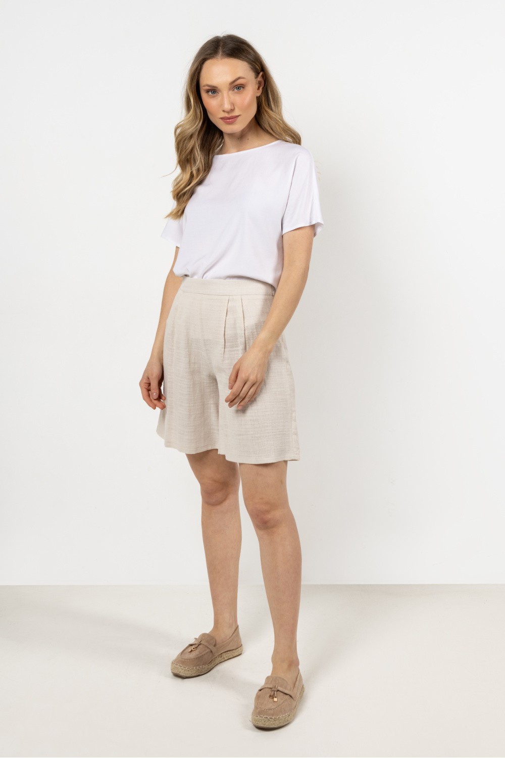 Spodnie Spodenki Model A721 Beige - awama212199 - Beżowy