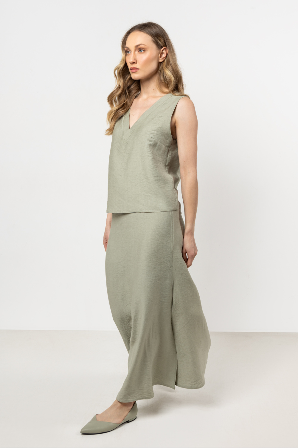 Bluzka Model A718 Szałwia - awama212204 - Zielony - obrazek 2