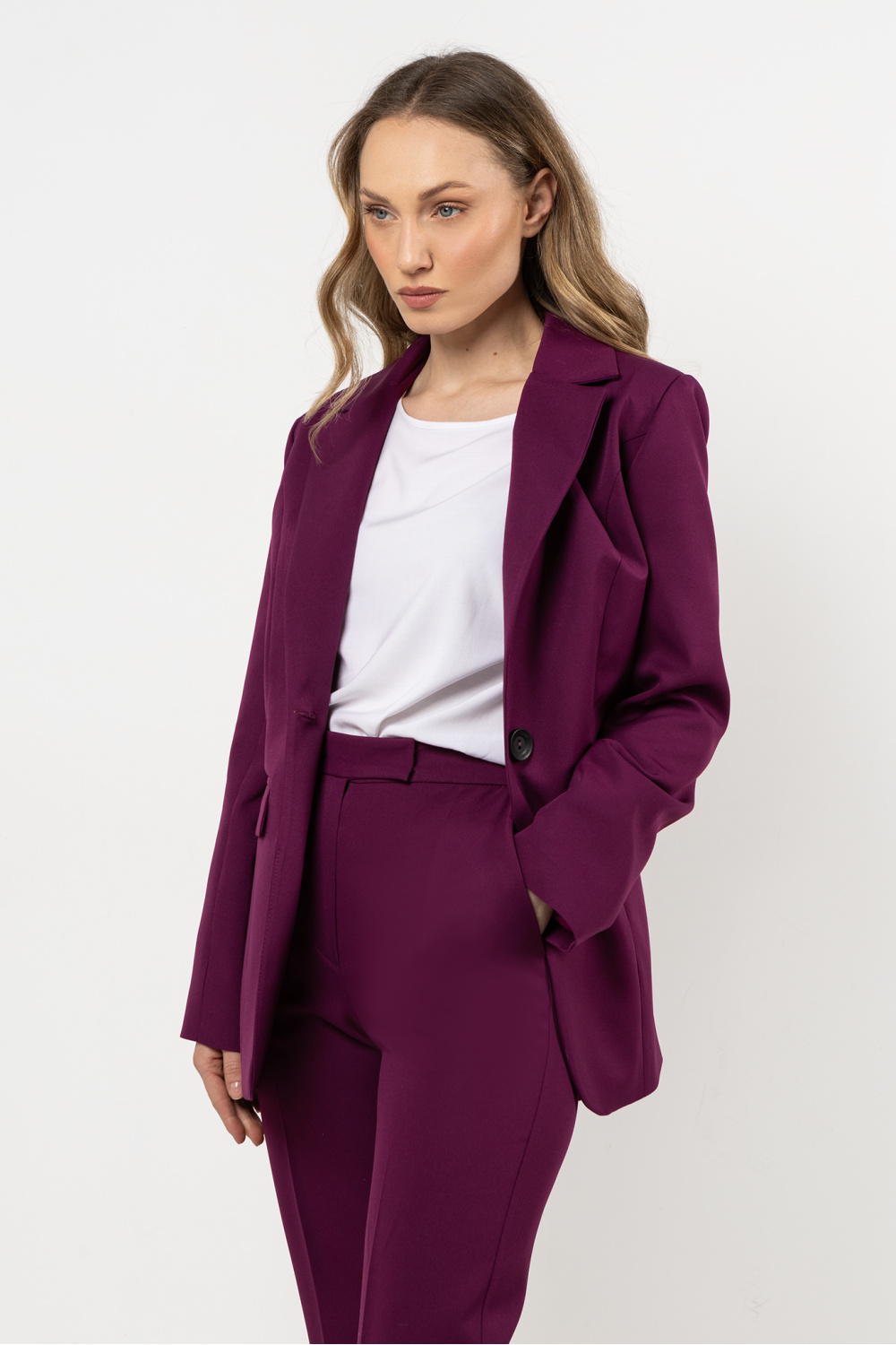 Marynarka Model A714 Plum - awama212216 - Fioletowy