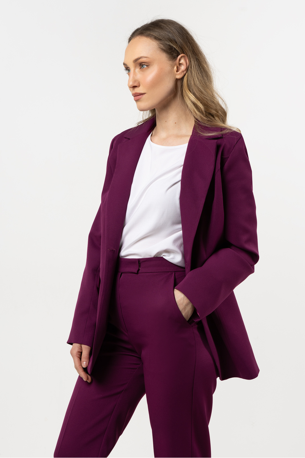 Marynarka Model A714 Plum - awama212216 - Fioletowy - obrazek 2