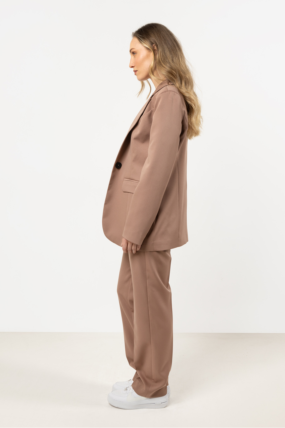 Marynarka Model A714 Cappuccino - awama212218 - Beżowy - obrazek 2