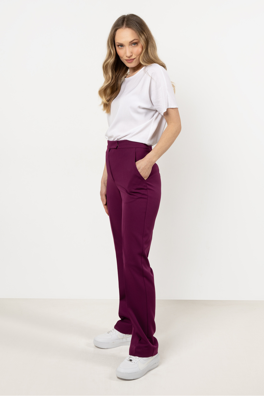 Spodnie Damskie Model A713 Plum - awama212220 - Fioletowy - obrazek 2