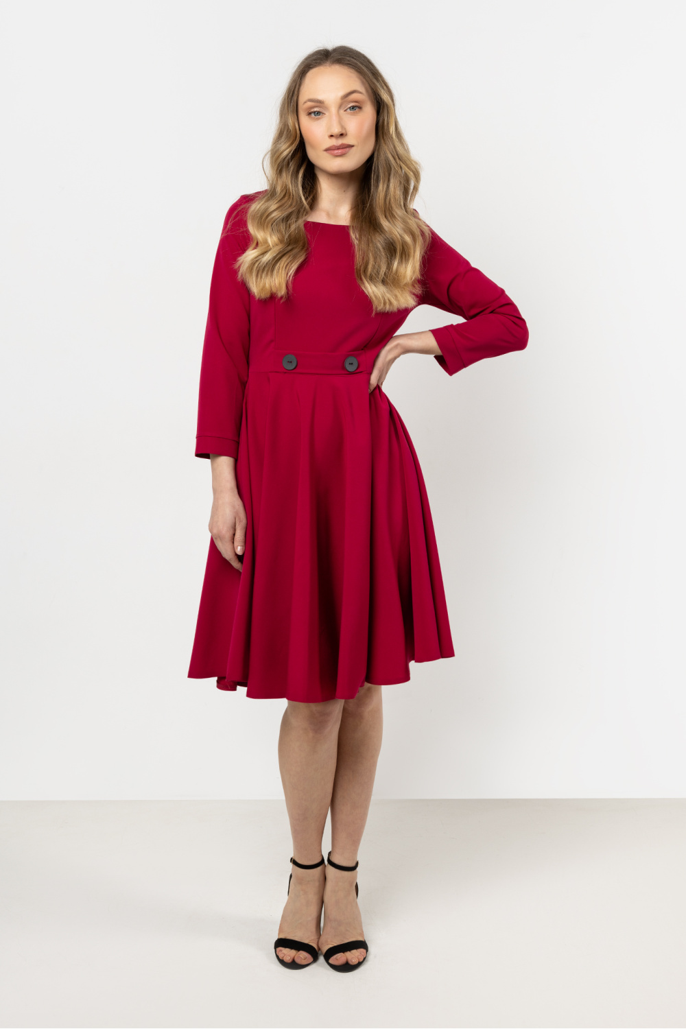 Sukienka Model A708 Claret - awama212239 - Czerwony - obrazek 2