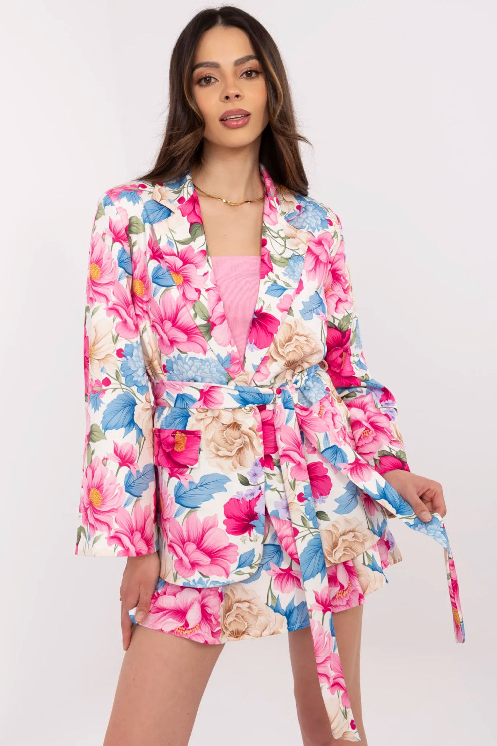 Spodnie Komplet Model DHJ-KMPL-A9061.67 Pink - Italy Moda212287 - Różowy