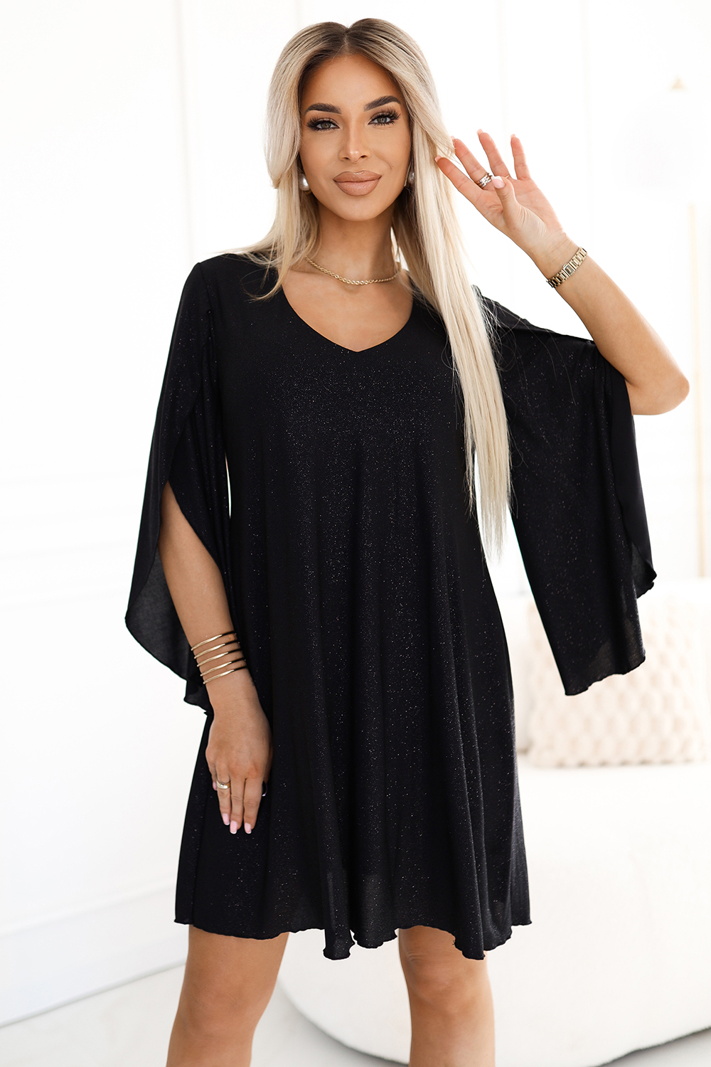 Sukienka Model Livia 597-1 Black Brokat - Numoco212636 - Czarny