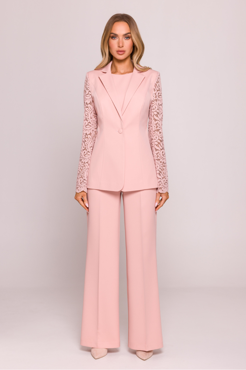 Marynarka Model MOE865 Powder Pink - Moe213668 - Różowy - obrazek 2