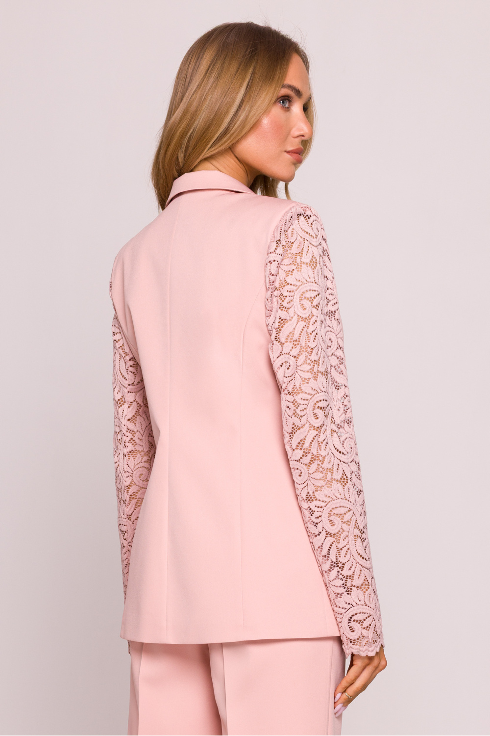 Marynarka Model MOE865 Powder Pink - Moe213668 - Różowy - obrazek 3