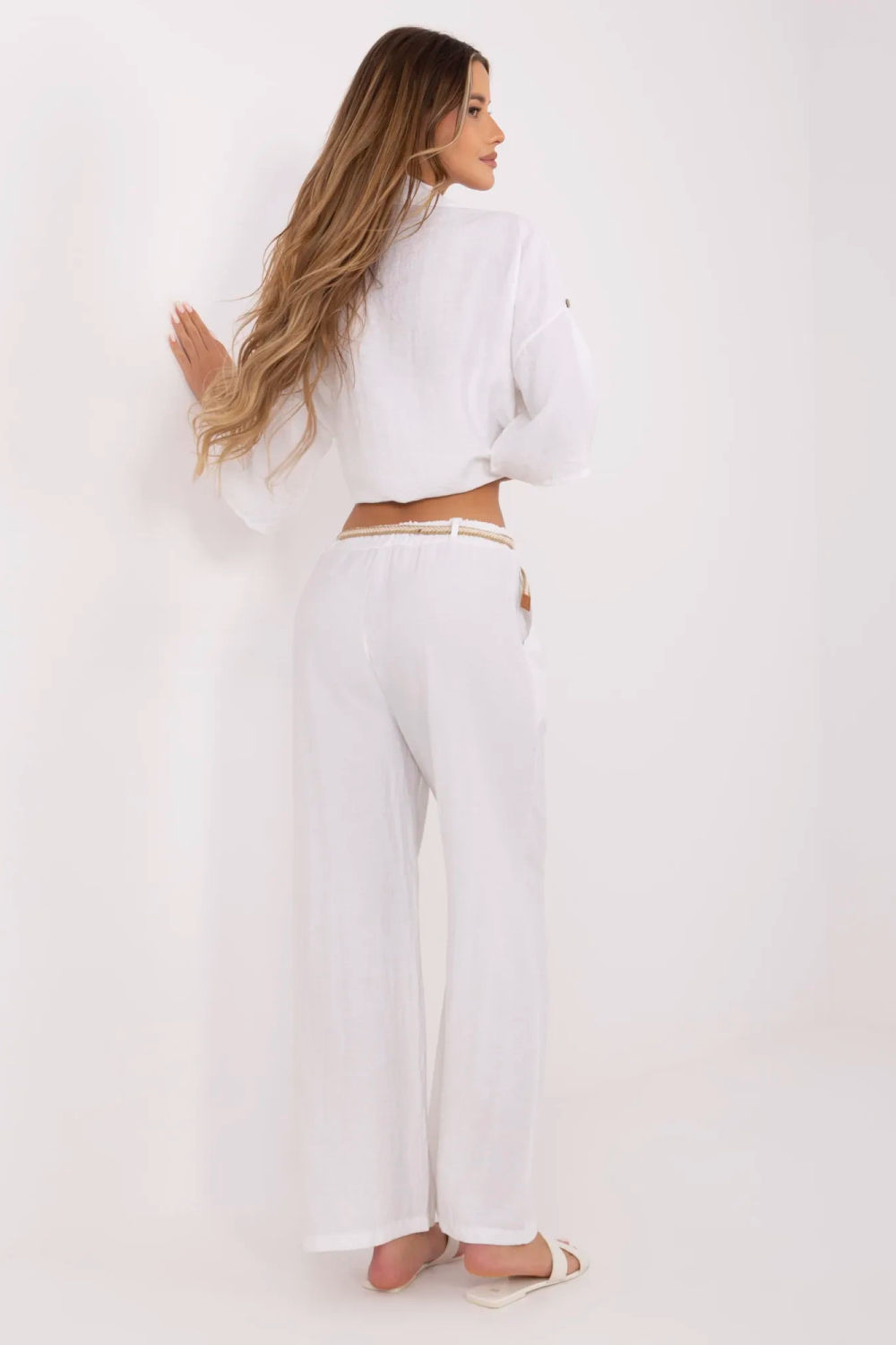 Spodnie Damskie Model MI-SP-6560.73P White - Italy Moda214058 - Biały - obrazek 3