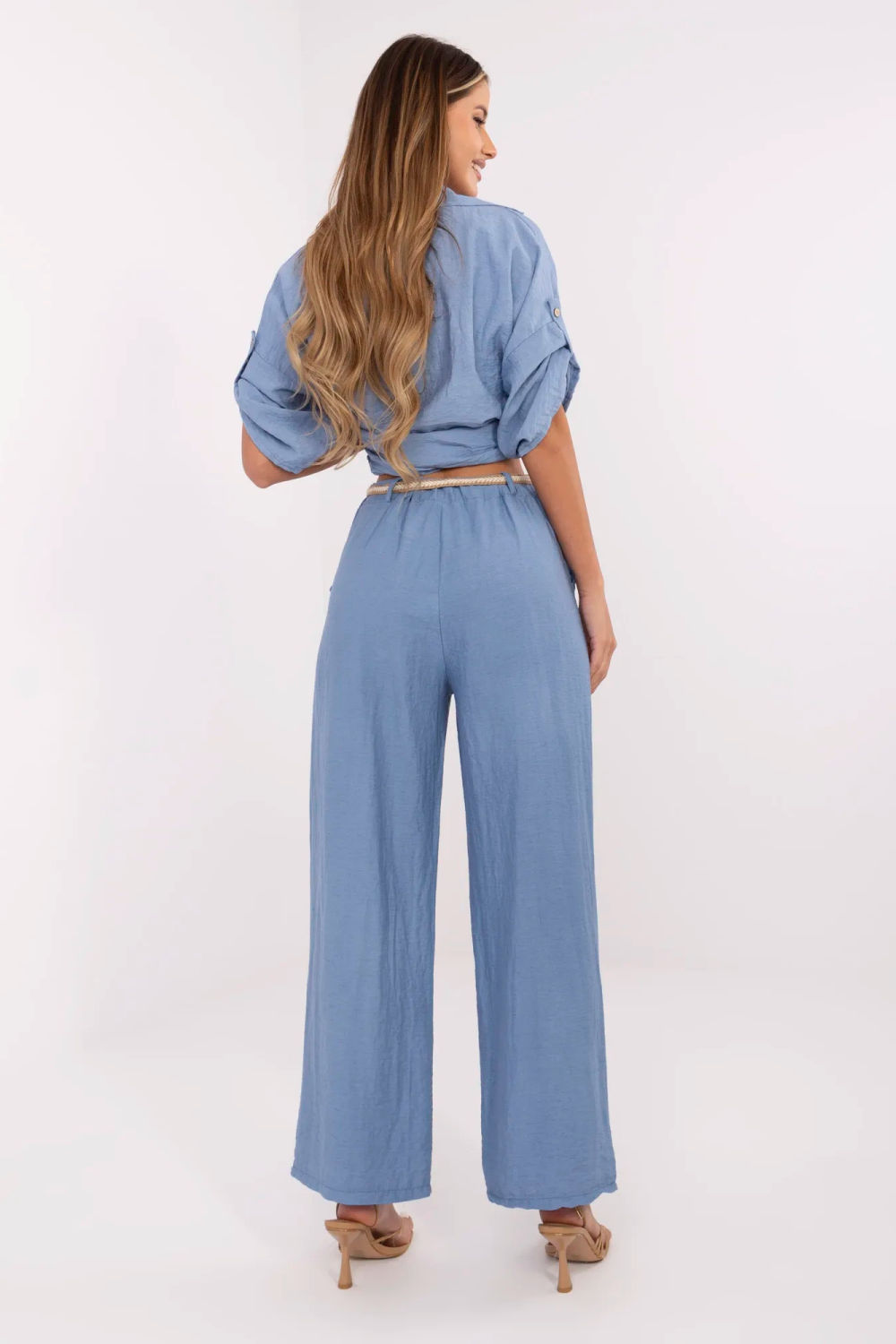 Spodnie Damskie Model MI-SP-6560.73P Blue - Italy Moda214062 - Niebieski - obrazek 3