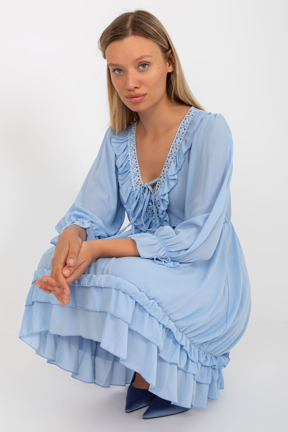 Sukienka Model TW-SK-BI-0761.92 Light Blue - Och Bella214441 - Niebieski - obrazek 4