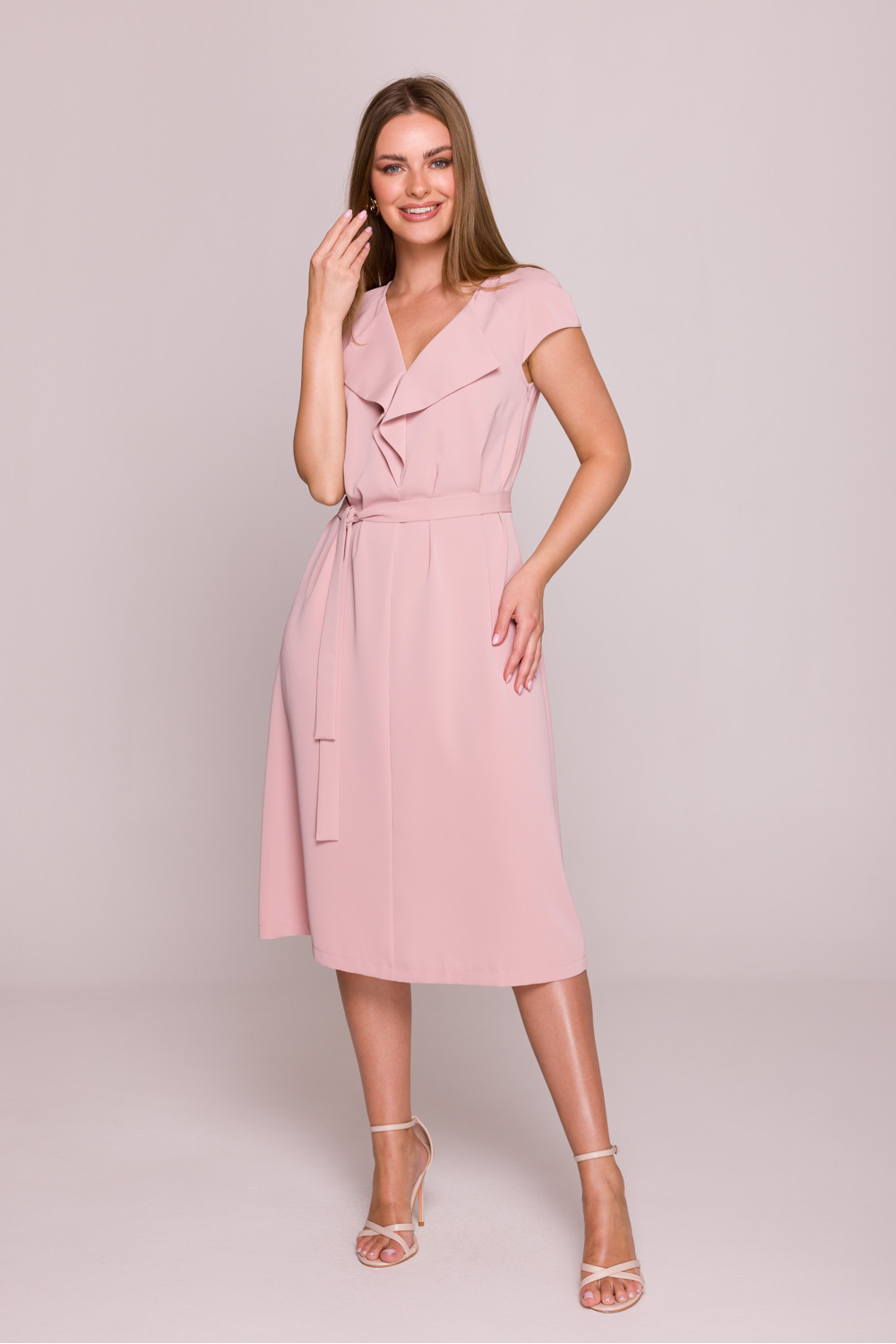Sukienka Model S411 Powder Pink - Stylove214653 - Różowy