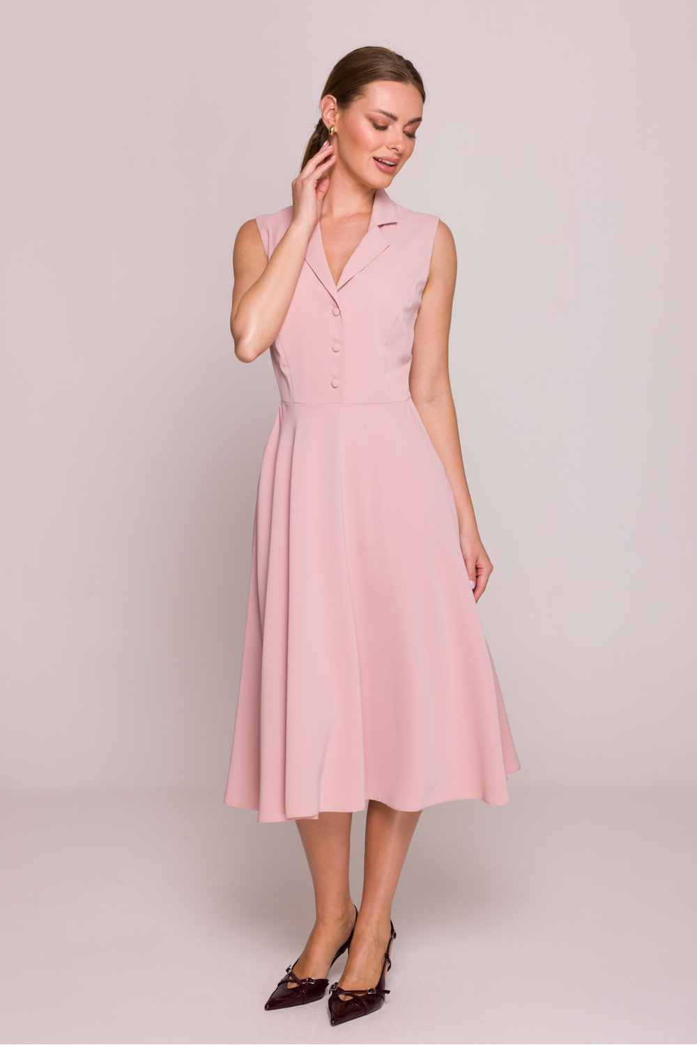 Sukienka Model S409 Powder Pink - Stylove214662 - Różowy