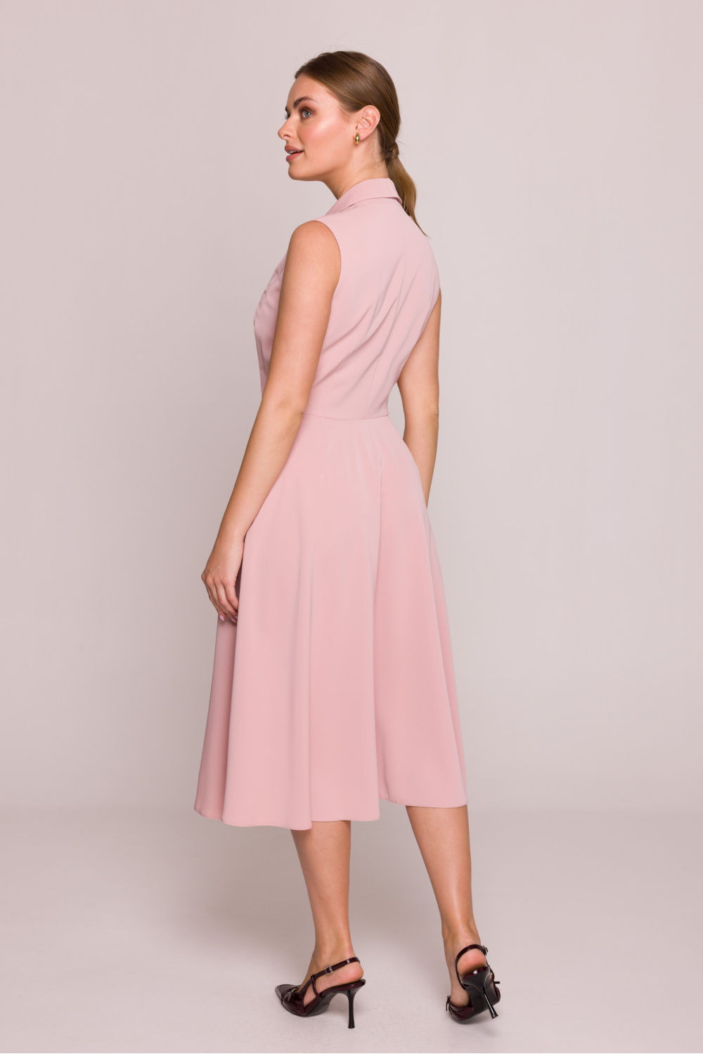 Sukienka Model S409 Powder Pink - Stylove214662 - Różowy - obrazek 2