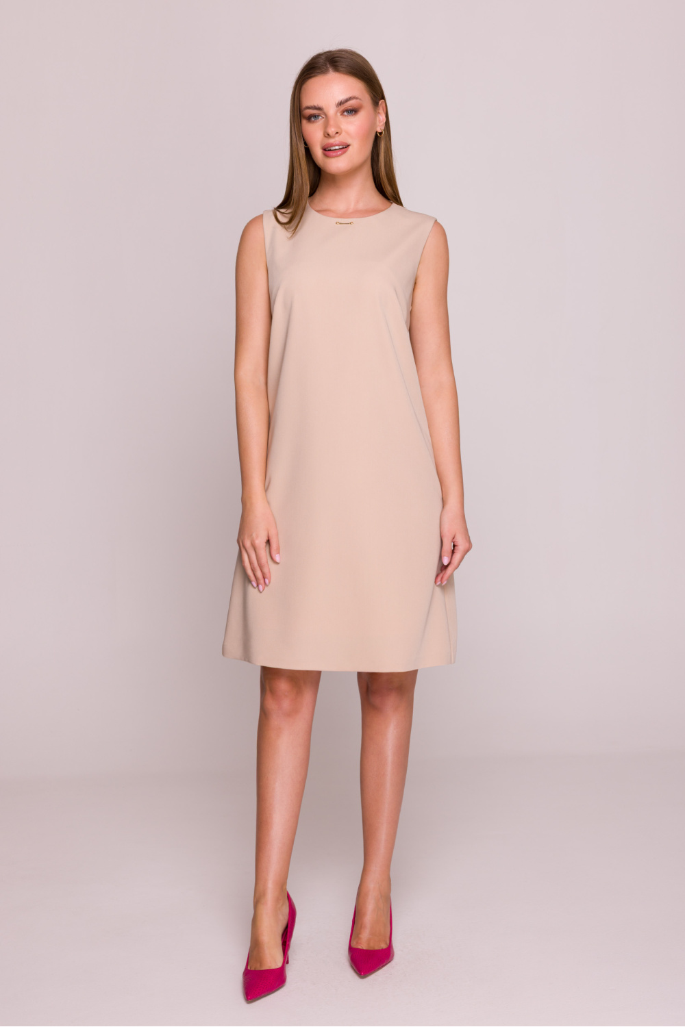 Sukienka Model S408 Beige - Stylove214670 - Beżowy - obrazek 2